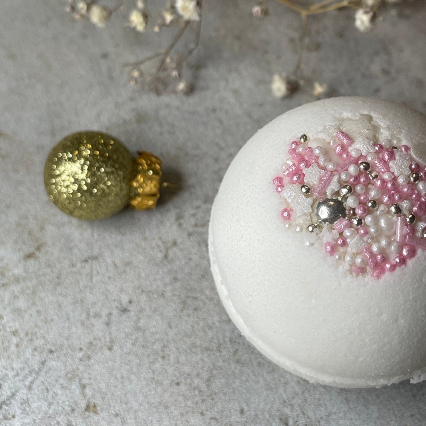 Weihnachtsbadekugel *rosa Sternstunde* Badekugel mit Schaum #Orange/Zimt