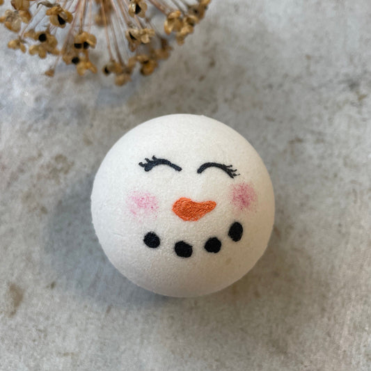 *Snow Frau* Badekugel mit Schaum #Orange/Zimt