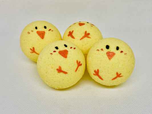 Küken Badekugel mit Schaum #Erdbeere 4er