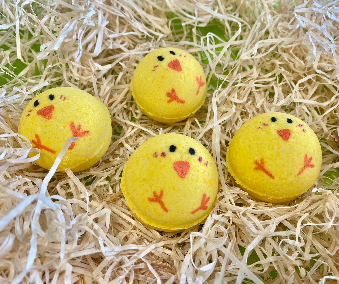Küken Badekugel mit Schaum #Erdbeere 4er